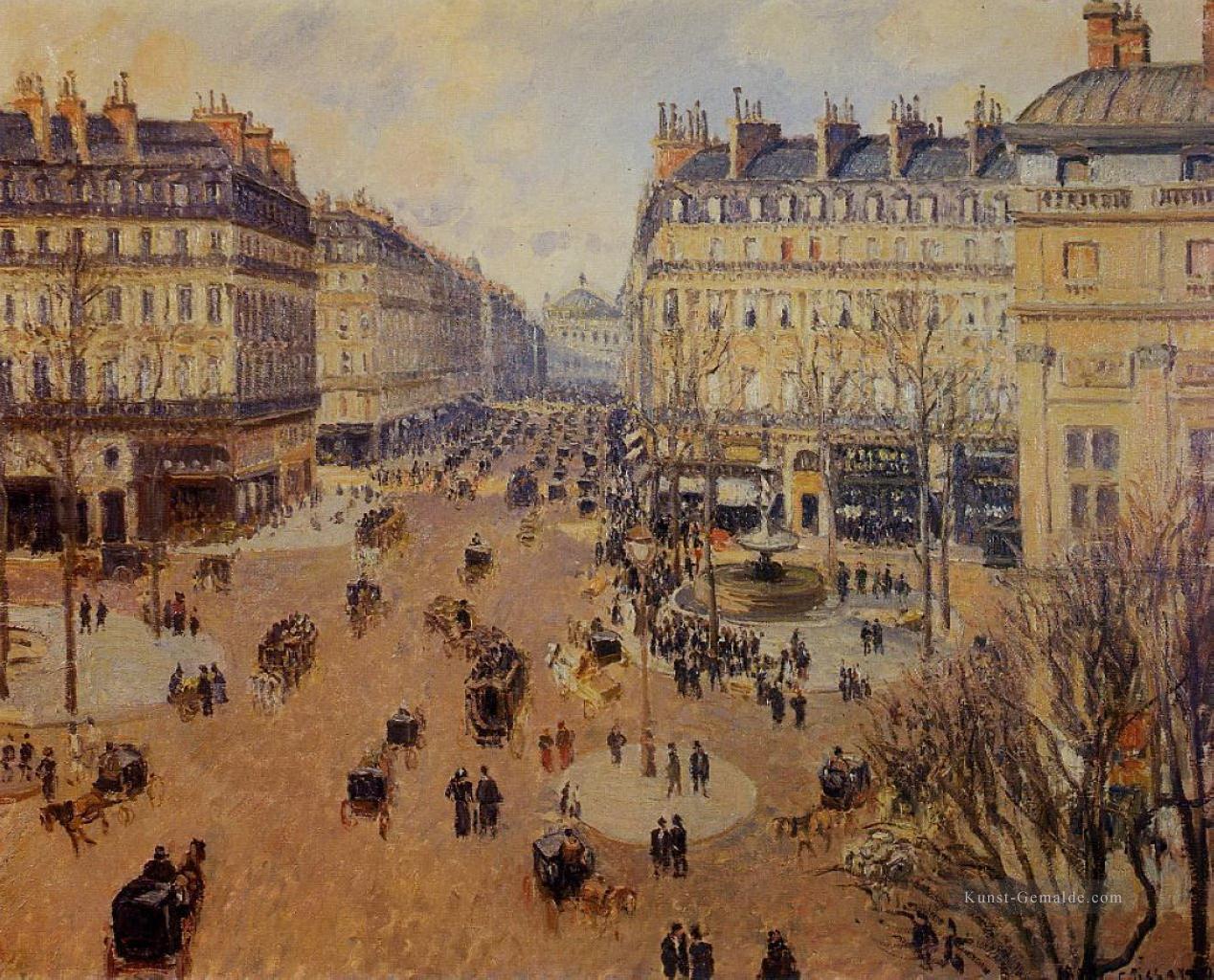 place du Theater francais Nachmittagssonne im Winter 1898 Camille Pissarro Ölgemälde
